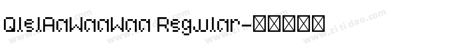 QisiAaWanWan Regular字体转换